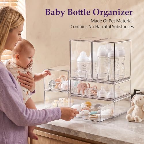 6 Pack Stackable Baby Bottle Organizer Storage - Image 2
