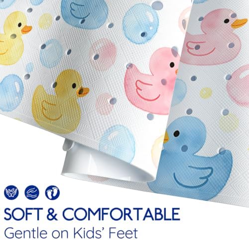 Kids Bathtub Mat Non Slip, 40 x 16 Inch Tub Mat - Image 4