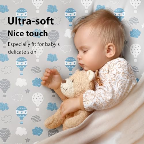 Baby Bedside Bassinet Sheets Fitted, 33”x20” Compatible - Image 3