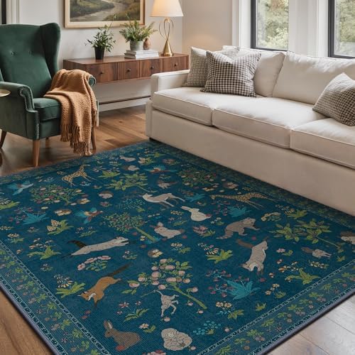 BESBLEE 4X6 Area Rug for Bedroom, Washable Animal Non Slip - Image 2
