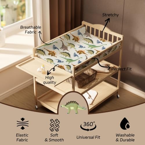 4 Pack Baby Boy Changing Pad Covers Sheets Set Soft Fitted Baby Boy Mattress - Image 6
