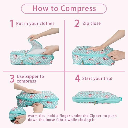 6 Pcs Compression Packing Cubes, Packing Cubes - Image 2