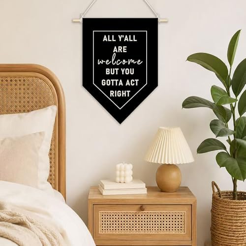 KYTWSFWS Funny Welcome Wall Art Pennant Flag, Classroom Wall Decor, All Y'all - Image 2