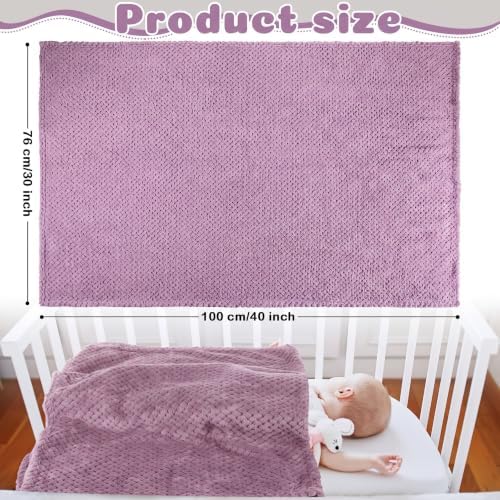 Reginary 4Pcs 30x40 Baby Blanket Fuzzy, Light Blue - Image 2