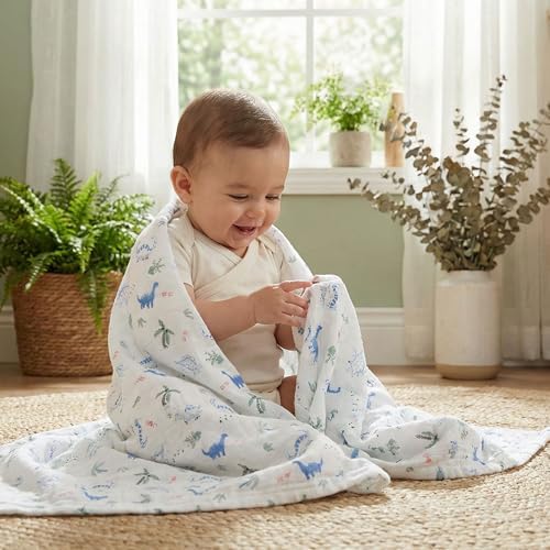 GLLQUEN BABY Muslin Swaddle Blankets 4Pk Receiving Blanket Large 35" x 40" - Image 2