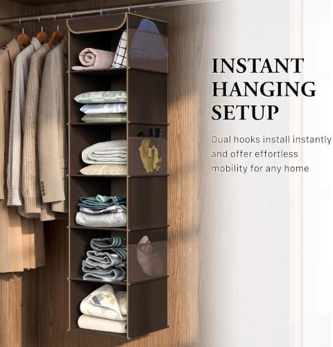 Simple Houseware 6 Shelf Hanging Closet Organizer - Image 5