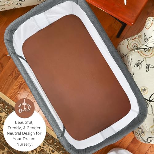 Muslin Bassinet Sheets for Angelbliss, Wayfong Baby Bassinet Bedside Sleeper by - Image 4