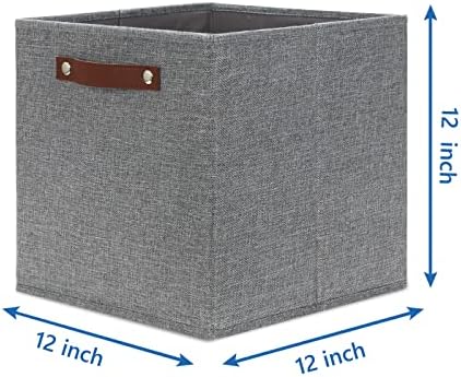 Temary 12x12 Storage Cube Bins 4 Pack Fabric Storage Cubes Storage Bins - Image 2