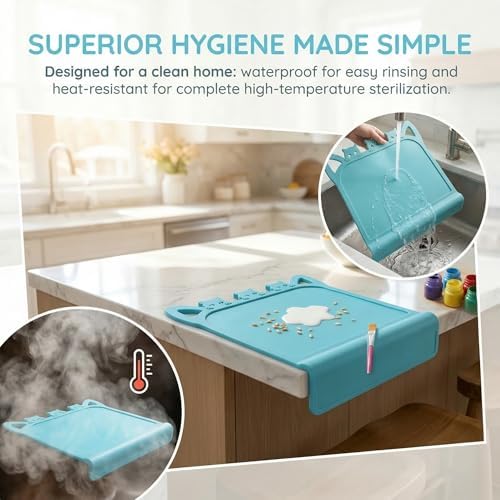 Silicone Toddler Placemat with Teething Table Edge Bumper - Image 6