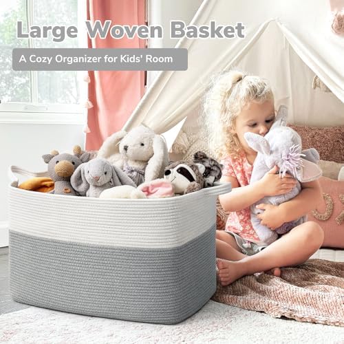 Goodpick 85L Large Woven Rope Blanket Basket - Image 2