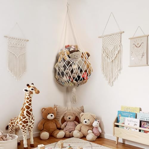 Amdermi Stuffed Animal Storage Hammock Corner Hanging Net Stuffy Animal Hammock - Image 2