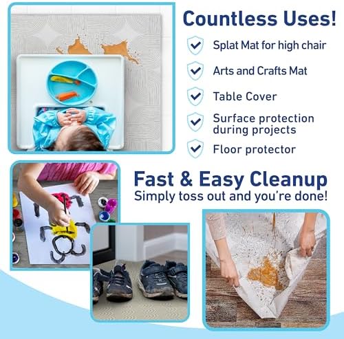 Graco Baby Disposable Splat Mats, 30 Sheets - Image 6