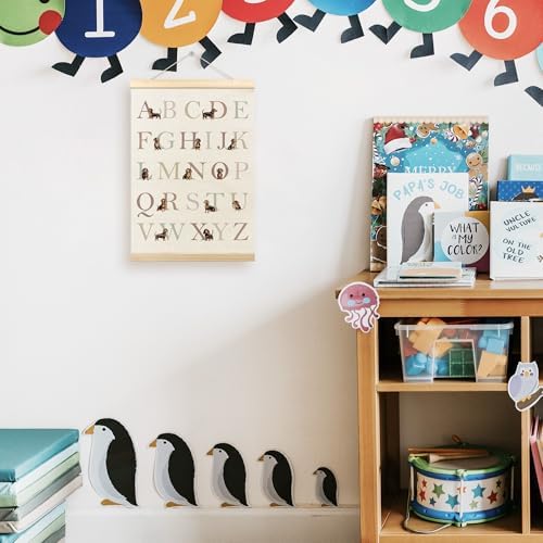TLESKE Dachshund Alphabet ABC Chart Poster Hanger Frame, Homeschool Preschool - Image 2