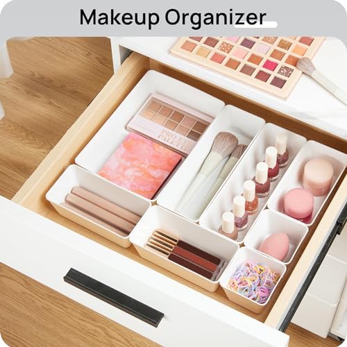 Vtopmart 44 PCS Plastic Drawer Organizer Set, Vanity Organizer Trays - Image 4