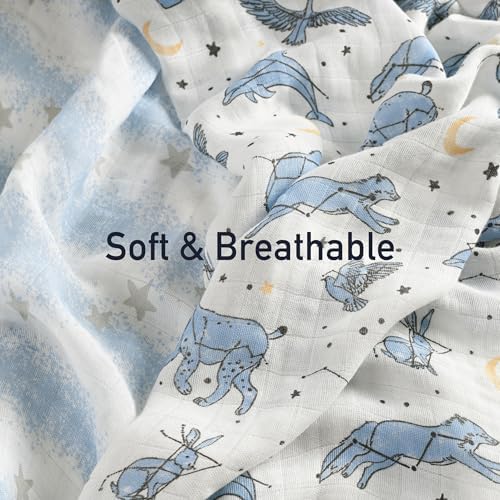 GLLQUEN BABY Muslin Swaddle Blankets 4Pk Receiving Blanket Large 35" x 40" - Image 4