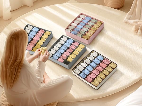 Joyoldelf Sock Organizer Drawer Organizer - Image 4