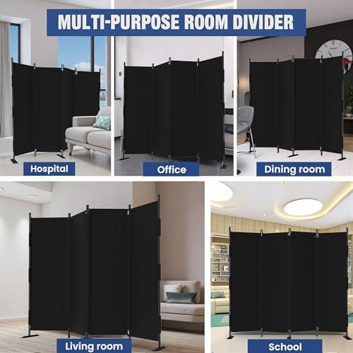Room Divider 4 Panel Folding Screen 6ft Portable Wall Partition Room Divider - Image 6