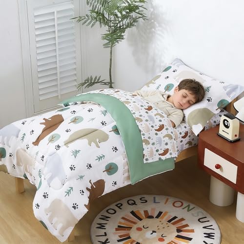 lasoftan Toddler Bedding Set, Toddler Bed Comforter Sets - Image 5