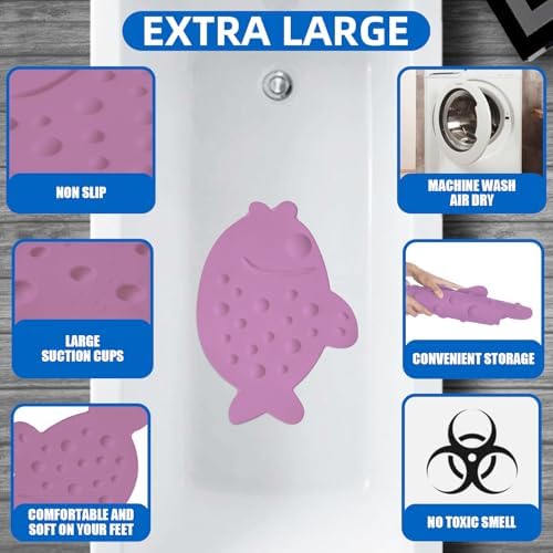 Non-Slip Bathtub Mat ZHICHENG Soft Rubber Bathroom Bathmat - Image 3