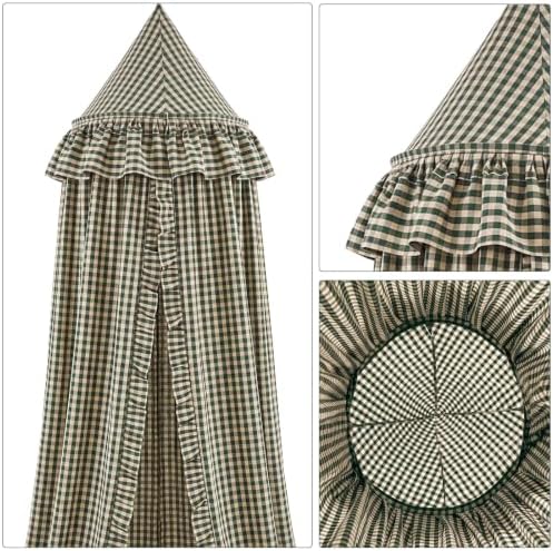 SmoothNovelty Gingham Plaid Bed Canopy - Image 7