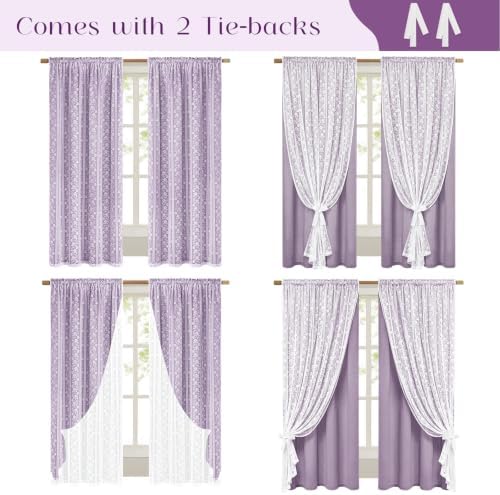 ASPMIZ Linen Curtains for Living Room Double Layer Curtains - Image 3