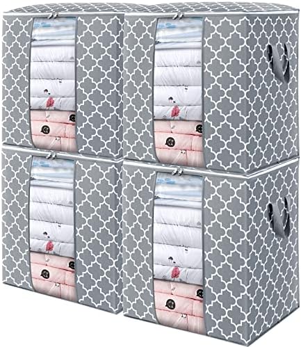 Storage Bags 4 Pack 100L Clothes Organization and Storage Containers by WiseLife