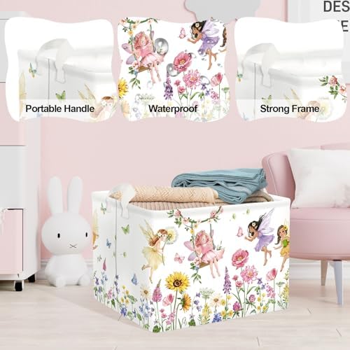 Clastyle Lovely Princess Laundry Basket Kids Clothes Book Storage Basket Gift - Image 4
