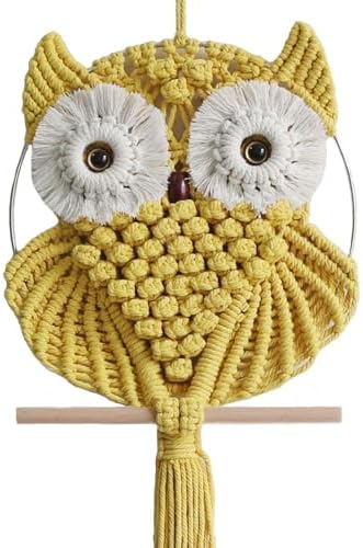Achart Owl Macrame Wall Hanging-Hand Woven Boho Tapestry-Macrame Wall Decor by Achart