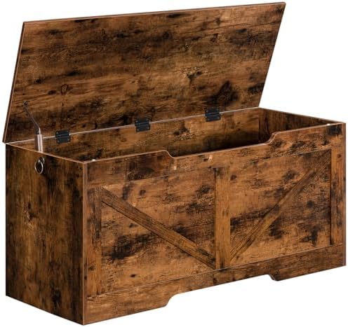 HOOBRO Storage Bench, 39.4” Retro Wooden Storage Chest by HOOBRO
