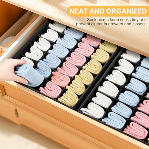 joyoldelf Sock Drawer Organizer Divider 2 Packs Underwear Organizer, 24 Cell - Image 5