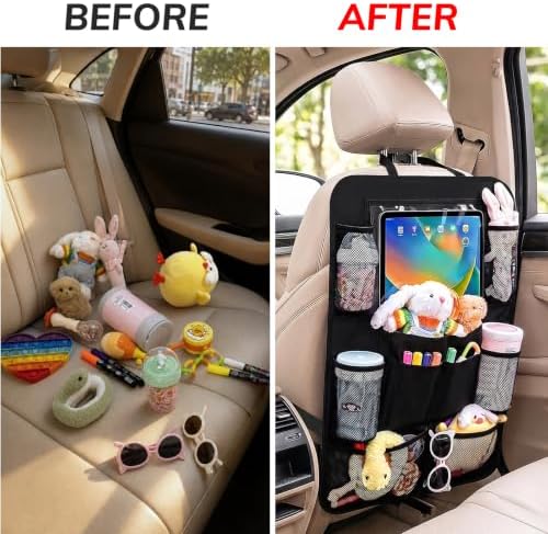 Backseat Car Organizer w/ 10 Storage Pockets 11" Tablet Holder - Image 5