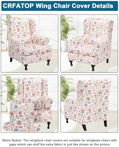 CRFATOP Wingback Chair Covers Wing Armchair Slipcovers - Image 3