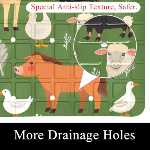 Non Slip Bathtub and Shower Mat 26.8x15.1 inch, Bath Mat - Image 2