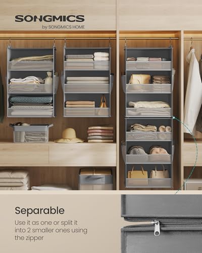 SONGMICS Widended Hanging Closet Organizer and Storage - Image 3