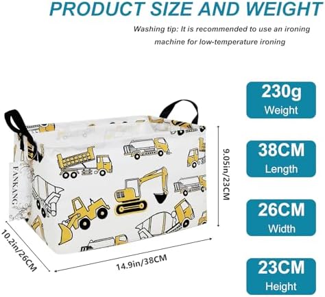 Rectangular Excavator Storage Bin Nursery Hamper - Image 2