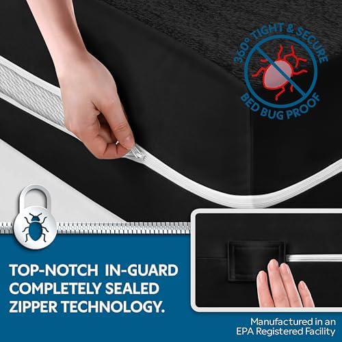 Guardmax Queen Mattress Encasement Zippered, 100% Waterproof Mattress Protector - Image 3