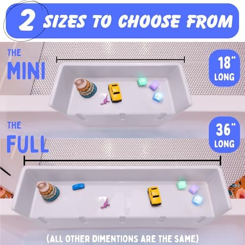 Tub Topper Kids Bathtub Splash Guard, Shelf & Toddler Bath Toy Tray - Image 3