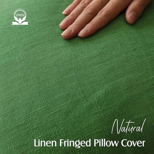 Foindtower Decorative Linen Fringe Throw Pillow Covers Cozy Boho Farmhouse - Image 2