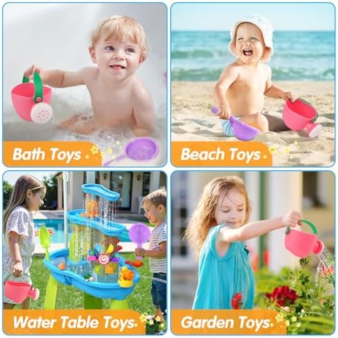 Baby Bath Toy, Kids Watering Can Bathing Spoons Windmill Water Toys Set of 3 - Image 6
