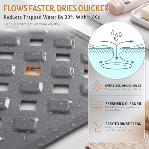 Yimobra Bathtub Mat Non Slip, Super Strong Suction Cups, Machine Washable Fast - Image 2