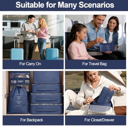 8/9 Set Packing Cubes for Travel, Suitcase Organizer Bags for Luggage - Image 7