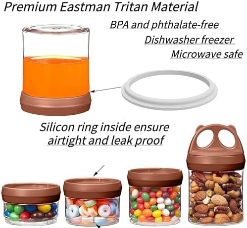 SELEWARE Brown Stackable Snack Containers - Image 2