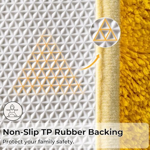 GRANNY SAYS Yellow Bathroom Rugs Set 2 Piece, Non Slip Bath Mats - Image 6