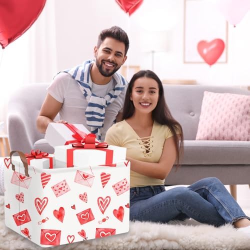 Valentines basket, Collapsible waterproof nursery laundry basket, Valentine's - Image 4