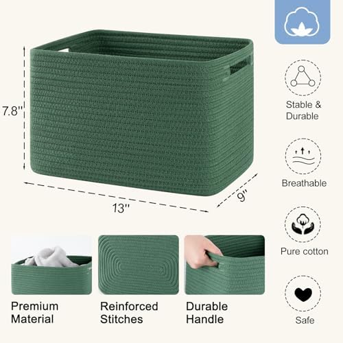 4 Pack Storage Baskets for Organizing, Woven Baskets for Shelves - Image 3