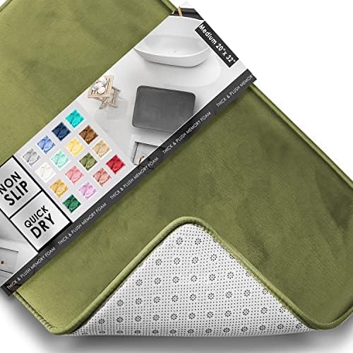 Clara Clark Bathroom Rugs, Velvet Memory Foam Bath Mat, Machine Washable Bath by ClaraClark