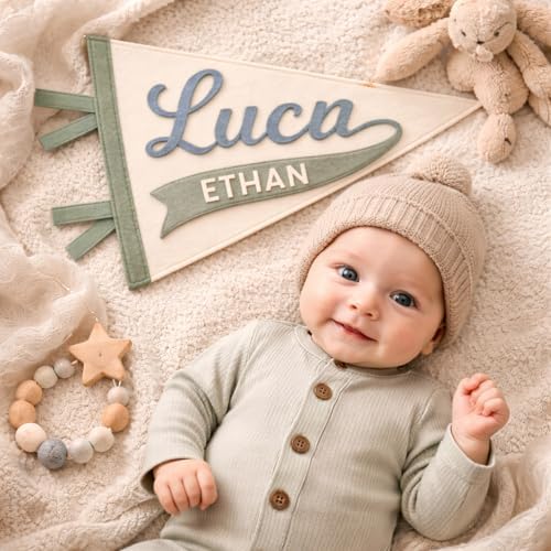 Custom Name Felt Pennant Flag, Baby Name Sign - Image 3
