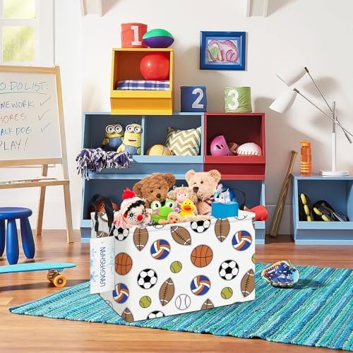 Rectangular Collapsible Colorful Balls Storage Basket Nursery Organizer - Image 5