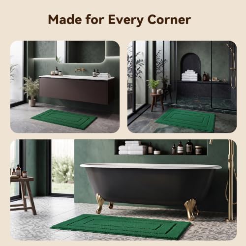 GRANNY SAYS Green Bathroom Rug 20" x 32", Non-Slip Microfiber Bath Mat - Image 7