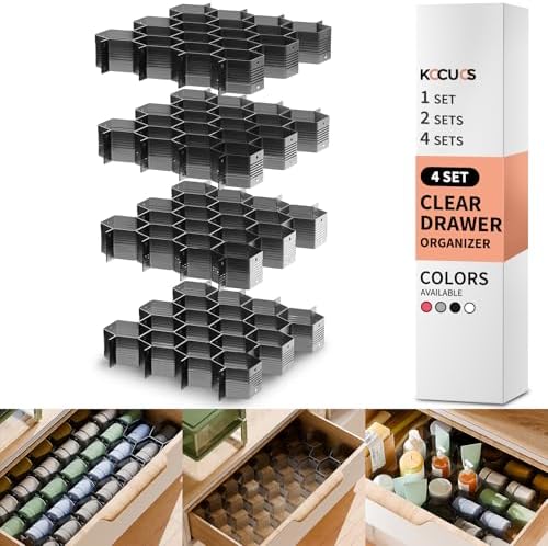 Honeycomb Separator Adjustable Drawer Organizer Divider by Kocuos+